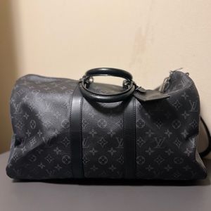 Louis Vuitton Black Keepall Bandoulière 45